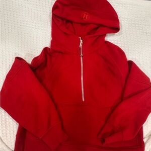 Lululemon scuba oversized Half-Zip Hoodie - College Crimson